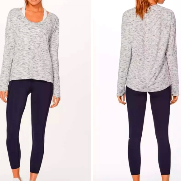 Lululemon Meant To Move Long Sleeve Tiger Space Dye Shirt 10/L - Picture 10 of 10